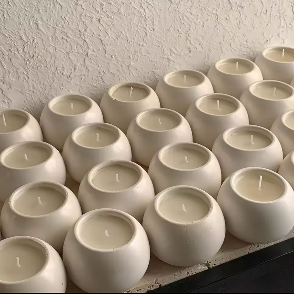 Echeveria Succulent - Silicone Mold Round Candle Holder, Succulent