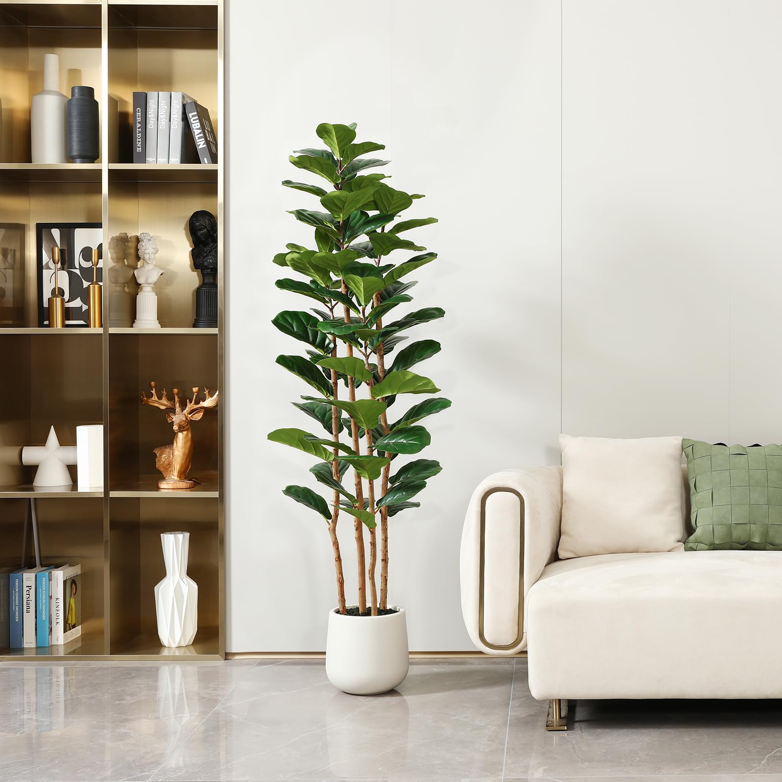 Artificial Fiddle Leaf Fig Tre - Ficus Lyrata Tree review and price